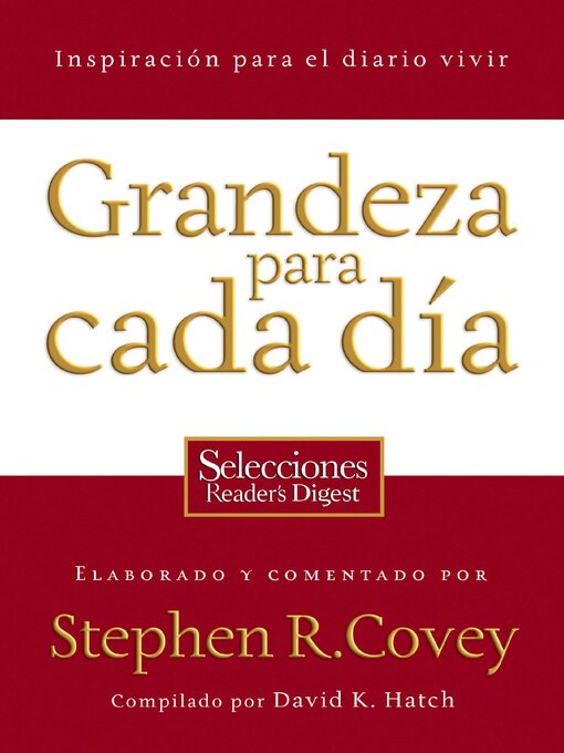 Title details for Grandeza para cada día by Stephen R. Covey - Available